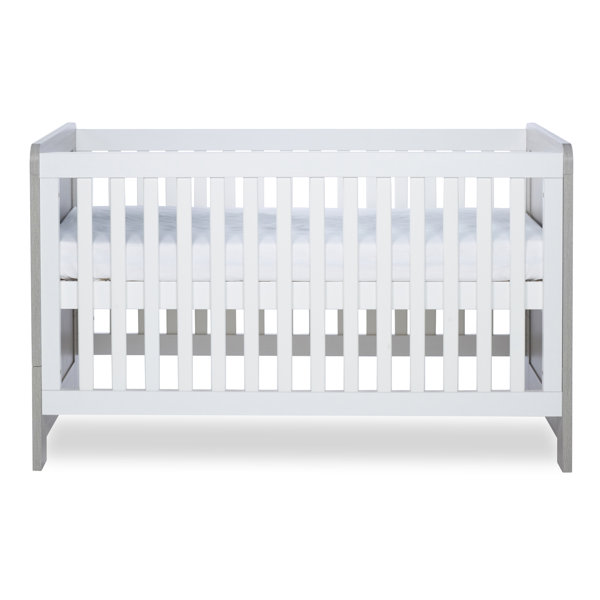 icklebubba Pembrey Cot Bed and Premium Sprung Mattress Ash Grey